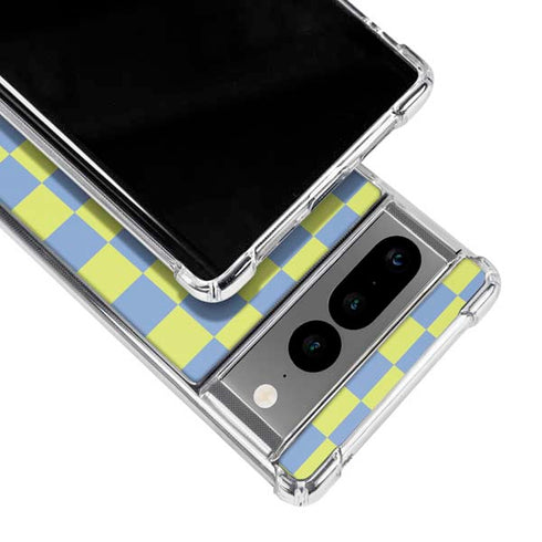 Neon Checkered Google Pixel 7 Pro Clear Case